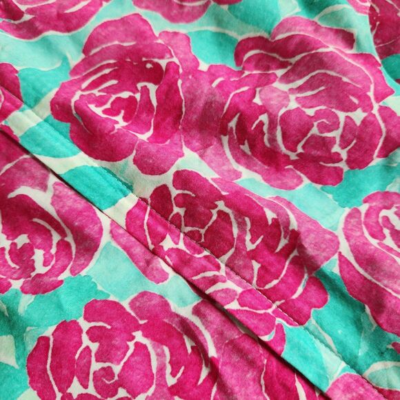 Vineyard Vines Girls Kentucky Derby Silk Blend Dress Painted Roses Size 6 - Picture 6 of 8